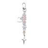 Beaded Wrist Strap Cross Pendant Keyring Hollow Heart Bead Wrist Strap Y2k