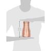Copper Water Bottle | Bedside Bottle with Glass | Hammered Finish (1 Litre Capacity)
