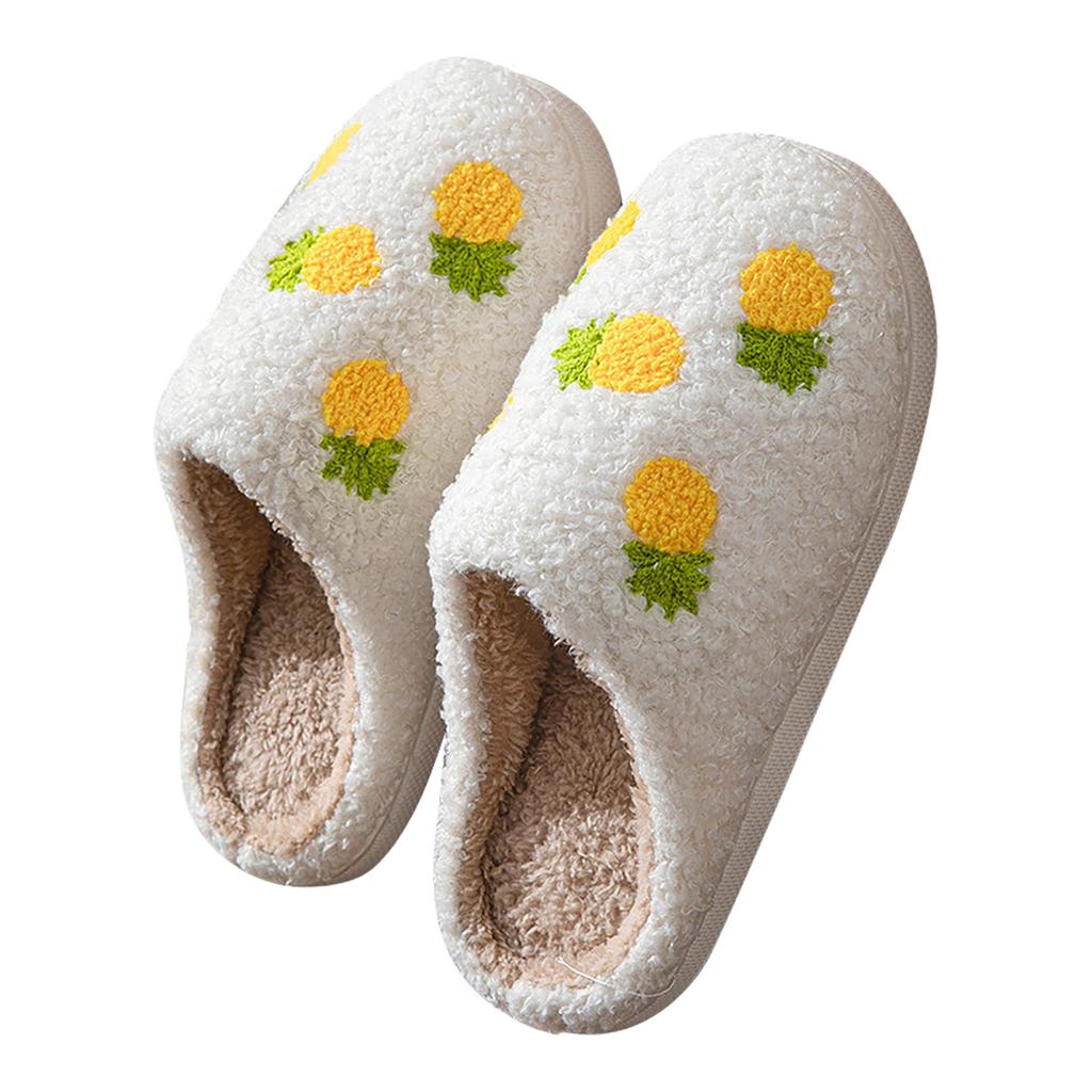 Bestickte Frucht-Warme Baumwoll-Hausschuhe für Damen und Herren für Paare Heim-Baumwollschuhe