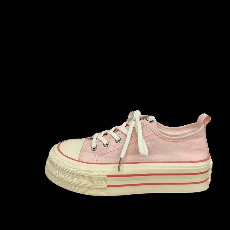 Tenisky prodyšné nové letní silné podrážky zvyšující výšku ležérní malé bílé boty studentky všestranné plátěnky děti