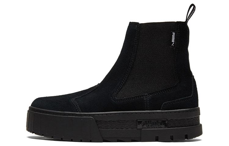 PUMA Mayze Chelsea Suede Triple Black Women s 382829-01 36