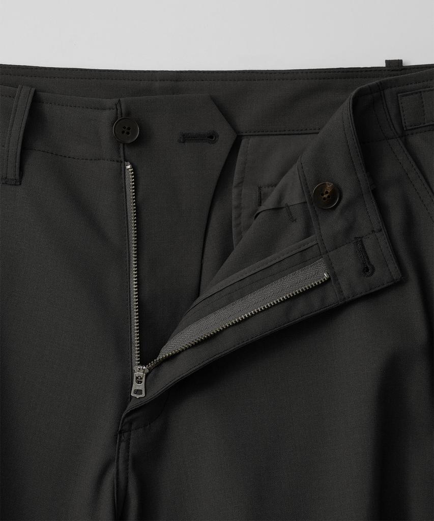 ANOTHER OFFICE Tropical-Wool Utility Pants (Almost Black)