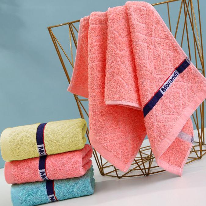 100% Bavlněný žakárový ručník - 100g Absorpční a zesílený pro mytí obličeje a koupel dospělých