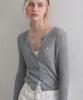 Haint Sera Soft Ribbed Cardigan 4Col_Ivorygraylight Bluemelon