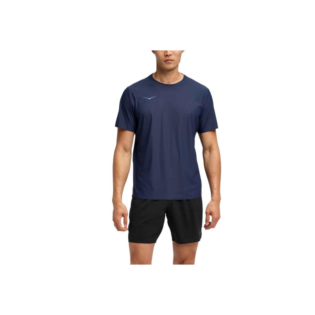 HOKA ONE ONE Comfortable Fashionable Minimalist Versatile Solid Color Short Sleeve T-Shirt Men tops 1175771-MDNB