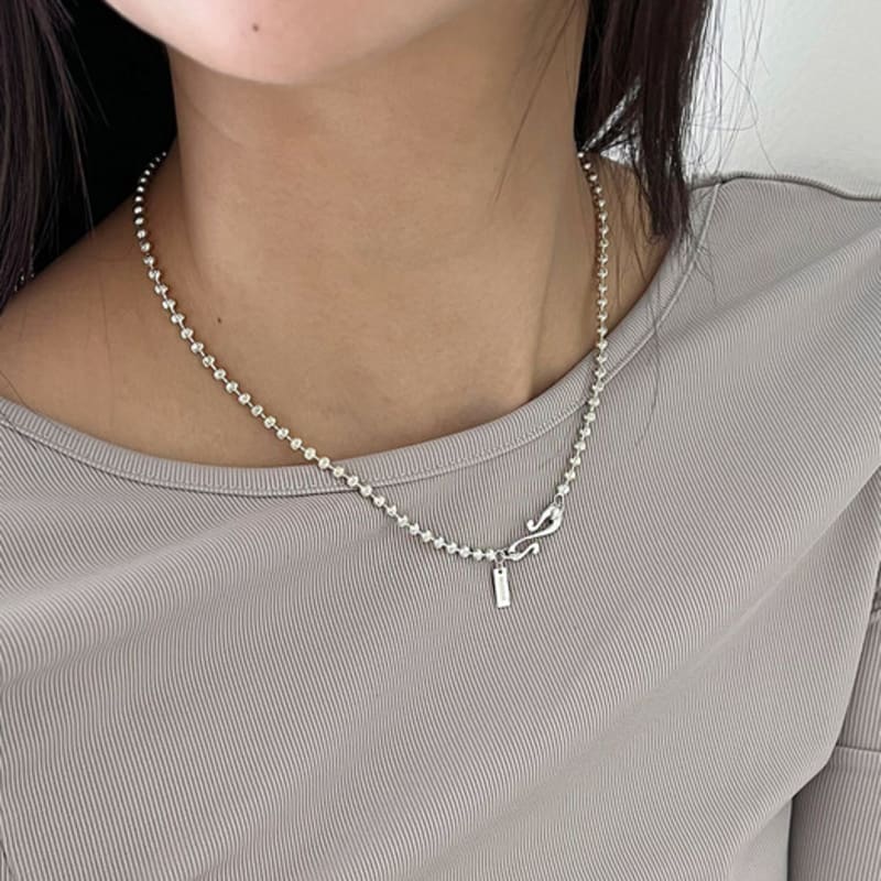 

NUDOOR Wave ball necklace 45cm