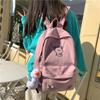 Japanese Ulzzang Style Cute Cartoon Bear Embroidery Soft Girl Backpack