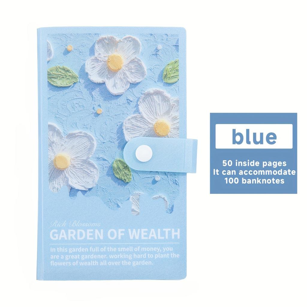 1pc Fortune Garden Coin Collecting Book, Shell PVC & PP Material, 50 Double-Sided Sheets, Holds Up to 100 Ancient Coins