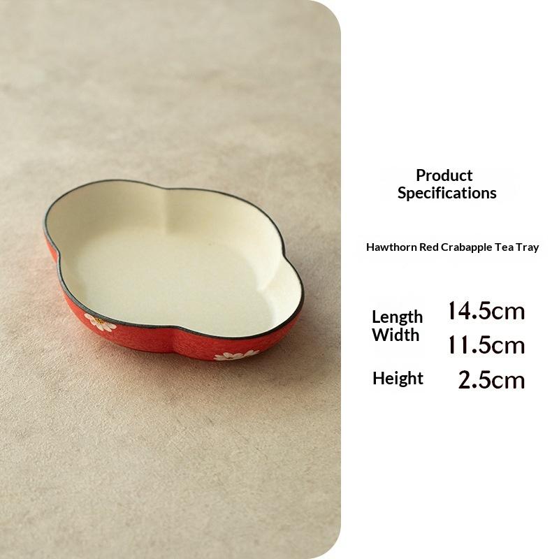 Hawthorn Red Hand-painted Covered Bowl Underglaze Color Daisy Tea Maker Ceramic Tea Bowl Gaiwan