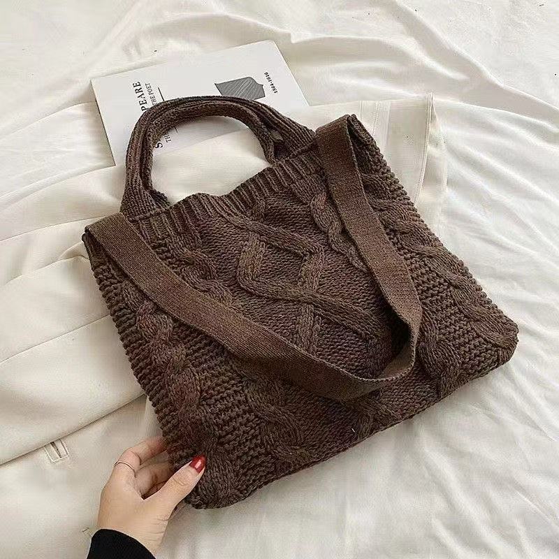 Large capacity tote bag woven bag summer shoulder bag women's hand-woven bag new holiday beach bag