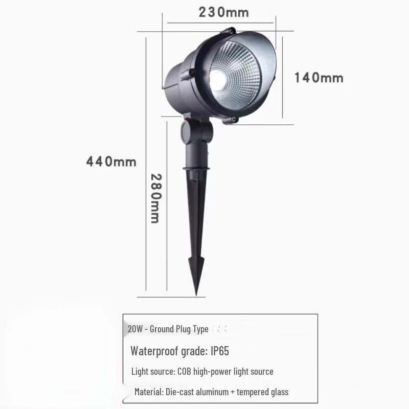 Outdoor Ground Spike Tree Projector Light