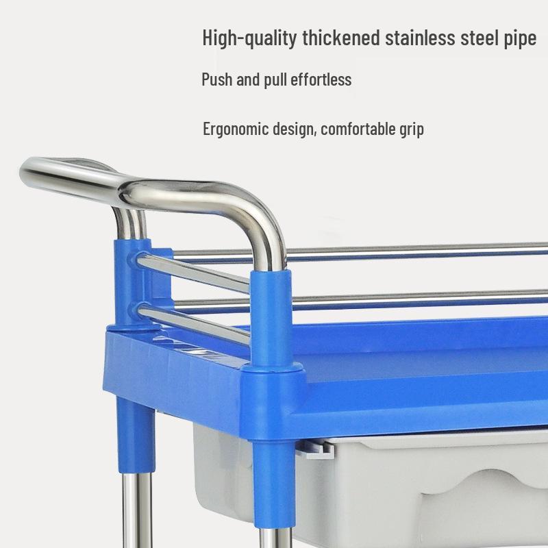 Medizinischer Edelstahlwagen: Kleiner chirurgischer Instrumentenwagen & Pflegetisch