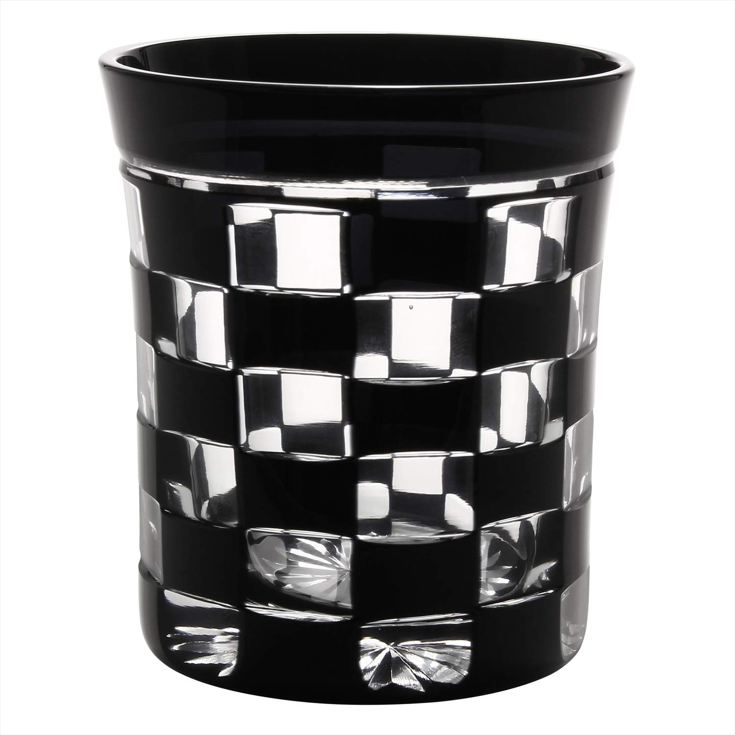 

Edo Kiriko Kawai Sarazo Mini Old Glass Checkered Black 1755-33BK чорний