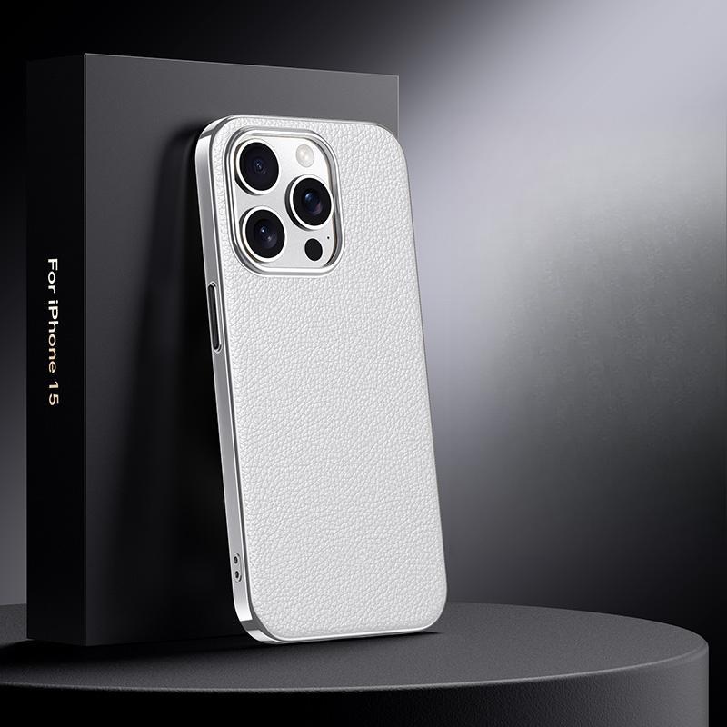 

Эта кожа подходит для верхнего слоя чехла для телефона Apple 15promax, противоударный чехол для iPhone14 13, деловой гальванизированный кожаный чехол iPhone 13 6.1 inch