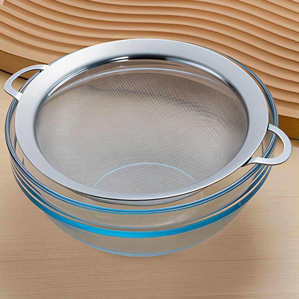 Round Fine-Mesh Flour Sifter With Handle Soy Milk Filter Portable Flour Screen  Sugar Icing