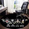 1PC KISS Band Office Round Rug - Perfect for Office or Study Decor, Machine Washable, Non-Slip Backing, Decorative Floor Mat