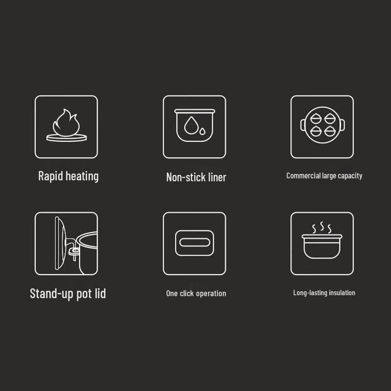 PESKOE 8L Commercial Rice Cooker CN Plug (adapter Included)