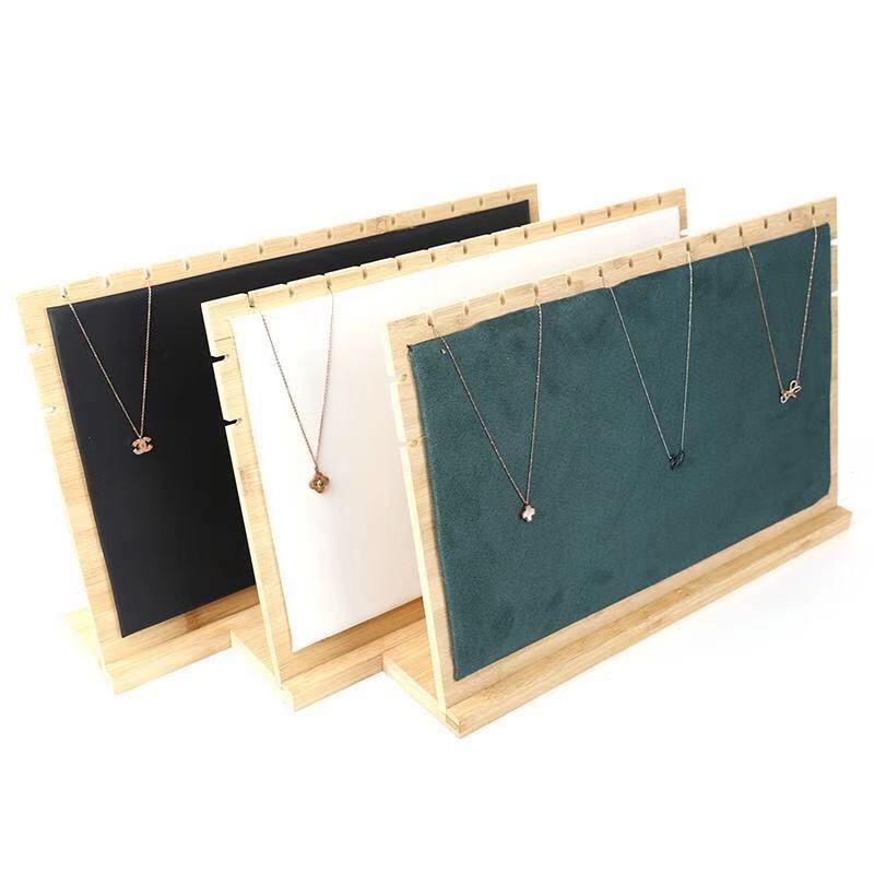 Bamboo Jewelry Display Stand for Necklaces and Earrings