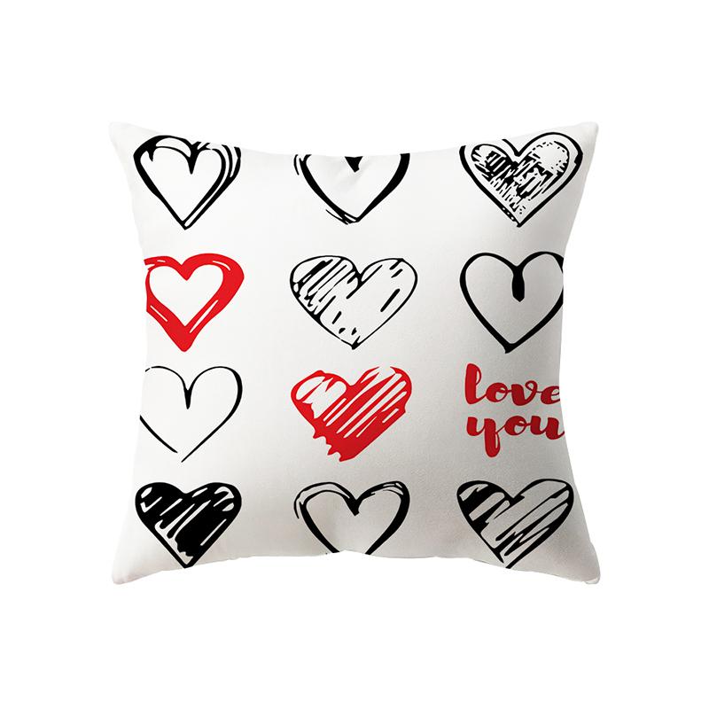 Christmas Theme Christmas Decoration Printed Pattern Cushion Cover Home Living Room Sofa Decor Waist Cushion Pillow Cover