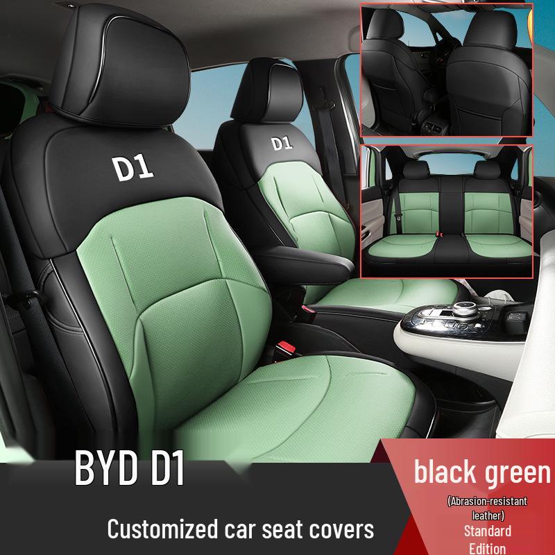 

BYD D1 Car Seat Covers: 5-Piece Set, Original Texture, Wear-Resistant Leather, All-Season, Full Coverage. Rear Half Cover