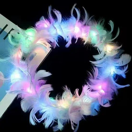 

Светящийся венок из цветов феи в стиле Мори - Свадебная заколка для волос и детский фотоаксессуар