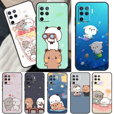 Peach And Goma Cats Case For OPPO A5 A9 A31 A53 2020 A53S A1K A15 A16 A52 A72 A92 A83 A91 A54 A74 A94 Coque