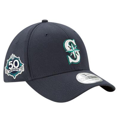 Seattle Mariners Cap 39THIRTY MLB 50th Anniversary Flex Fit Navy S/M