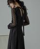 Niana Geometric Party Wedding Black Size S Back-Open Dress, Dress, Dress, Lace,
