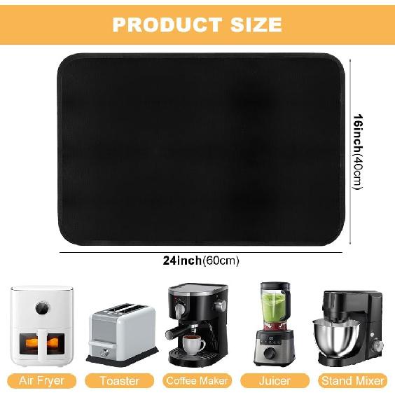 Heat Resistant Mat for Air Fryer, Hot Pads for Kitchen Counter Heat Protector, Countertop Protector Mats for Deep Fryer Coffee Machine Accessories