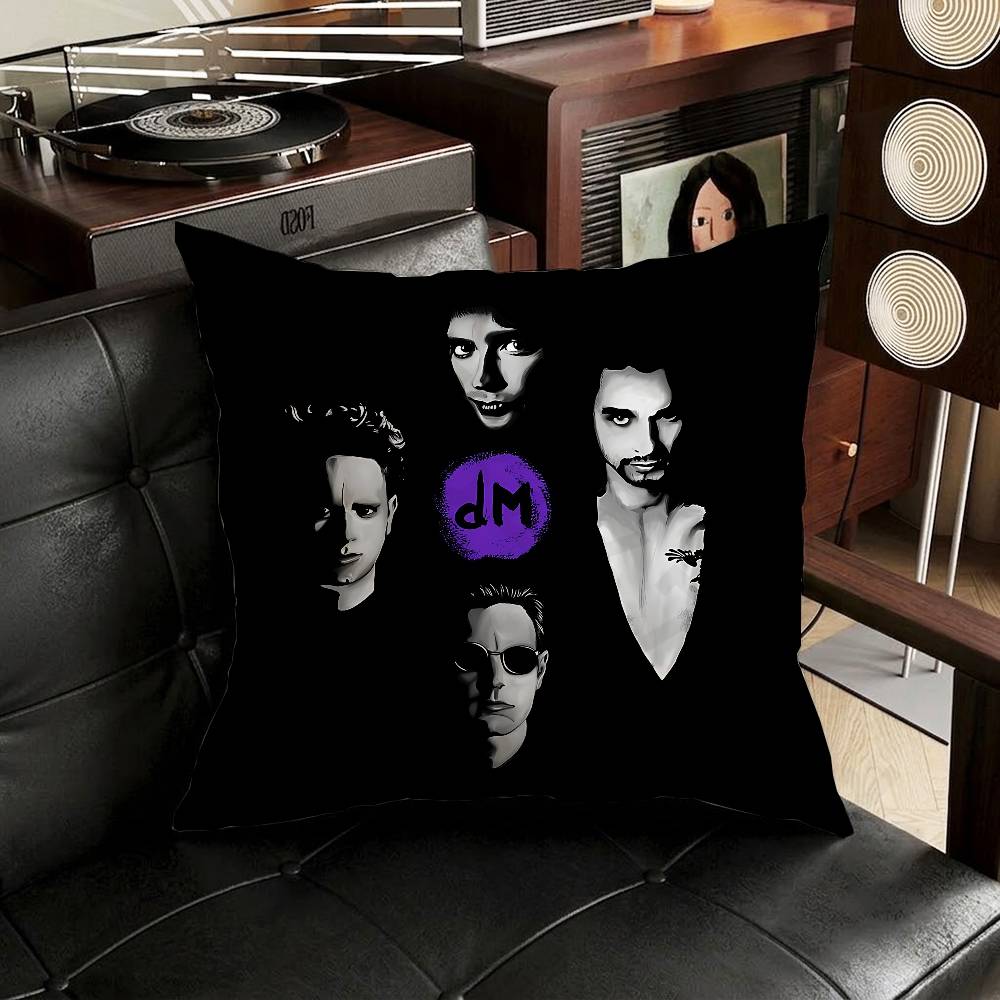DDepecheMode Pillow Case Antidustmite Pillowcase Invisible zipper silky short plush Sofa cushion cover
