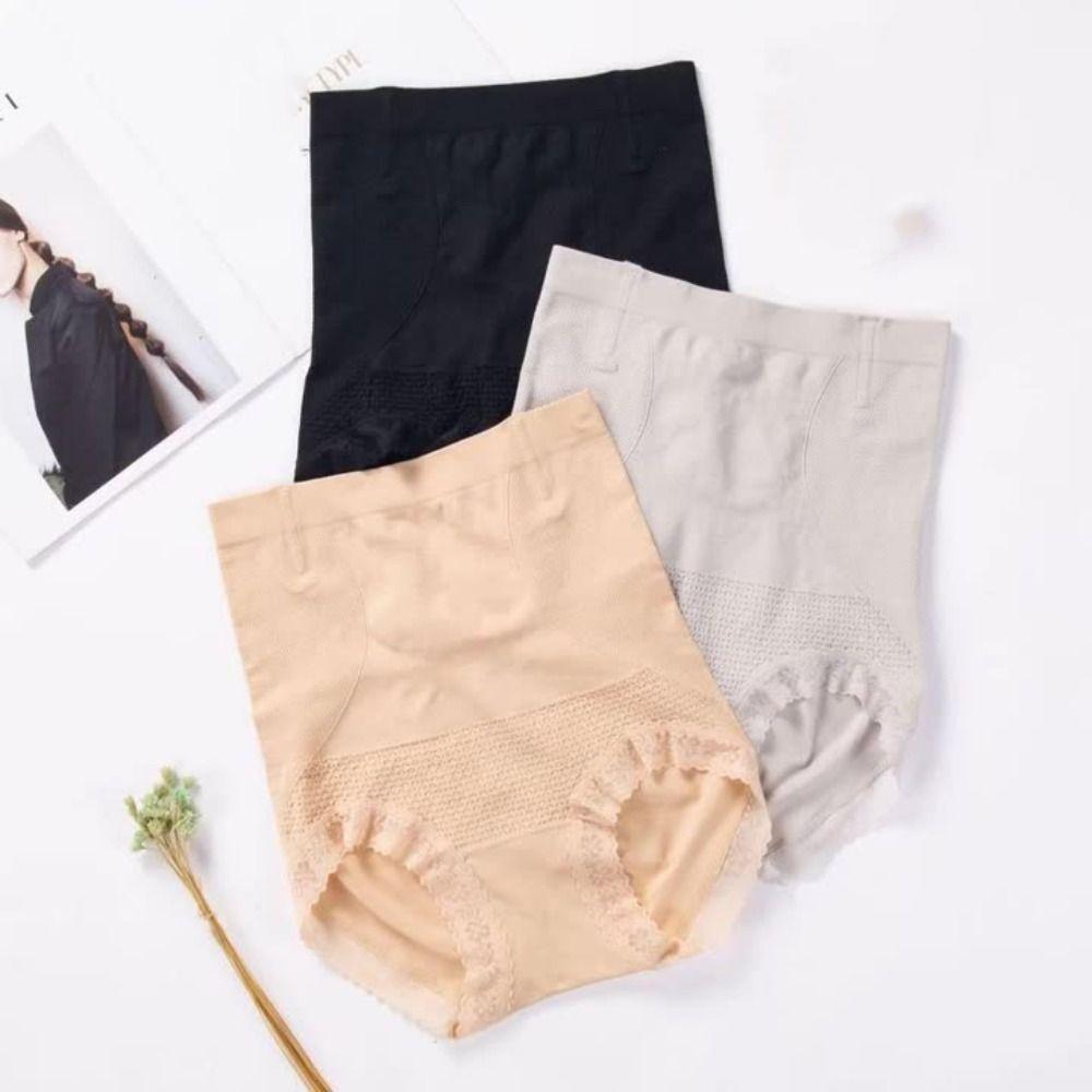 Seamless Tummy Control Underwear High Waist Body Shaping Briefs Butt Lifting Panties  Ladies