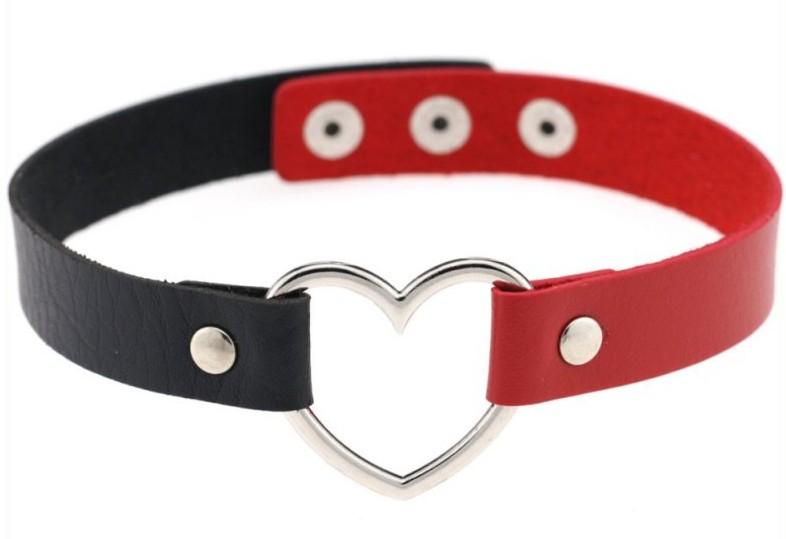

BICOLOR HEART Choker Черно-Красный