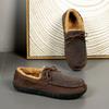 Große Größe 49 50 Herren Halbschuhe Warme Weiche Hausschuhe Leder Business Herren Mokassins Atmungsaktive Slipper Autofahrerschuhe
