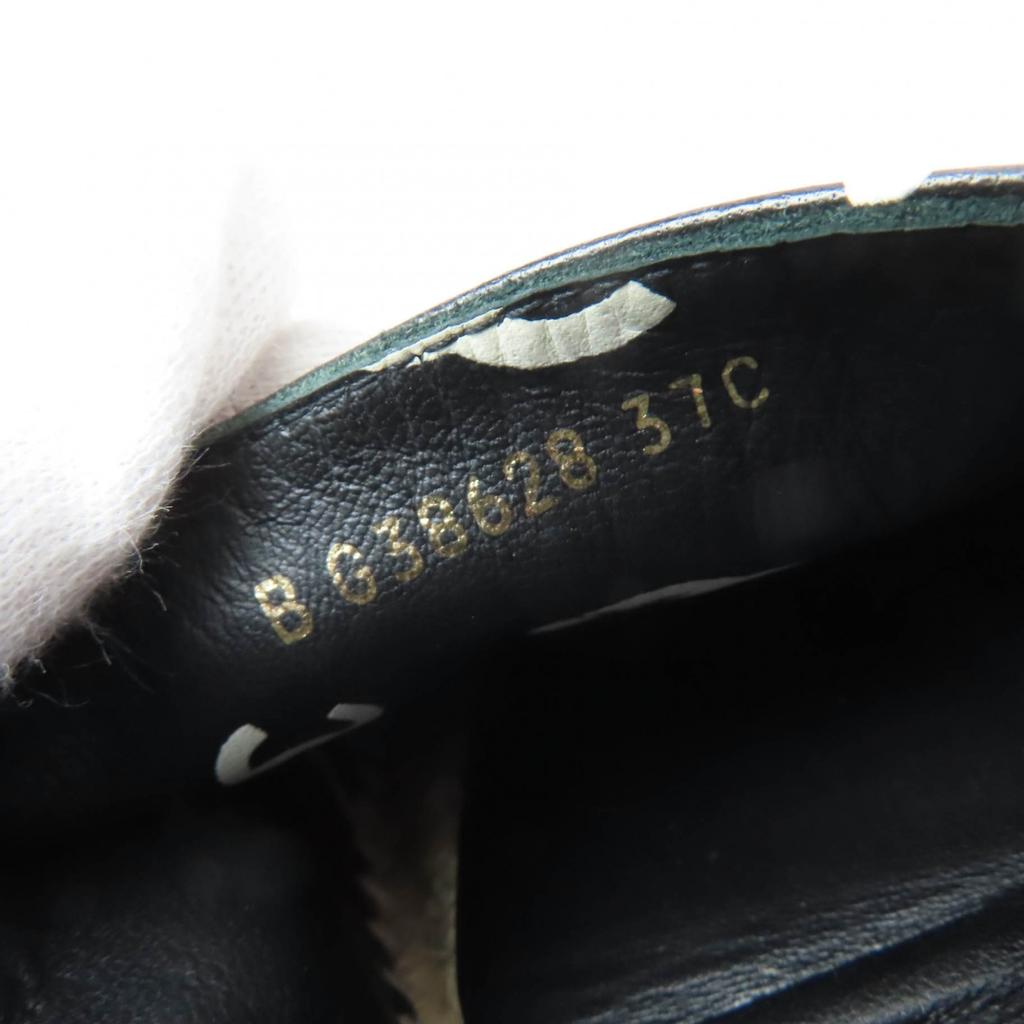 נעלי עור CHANEL נהדרות סימן COCO אספדריל סליפ-און שחור נשים 37 G38628 משומש