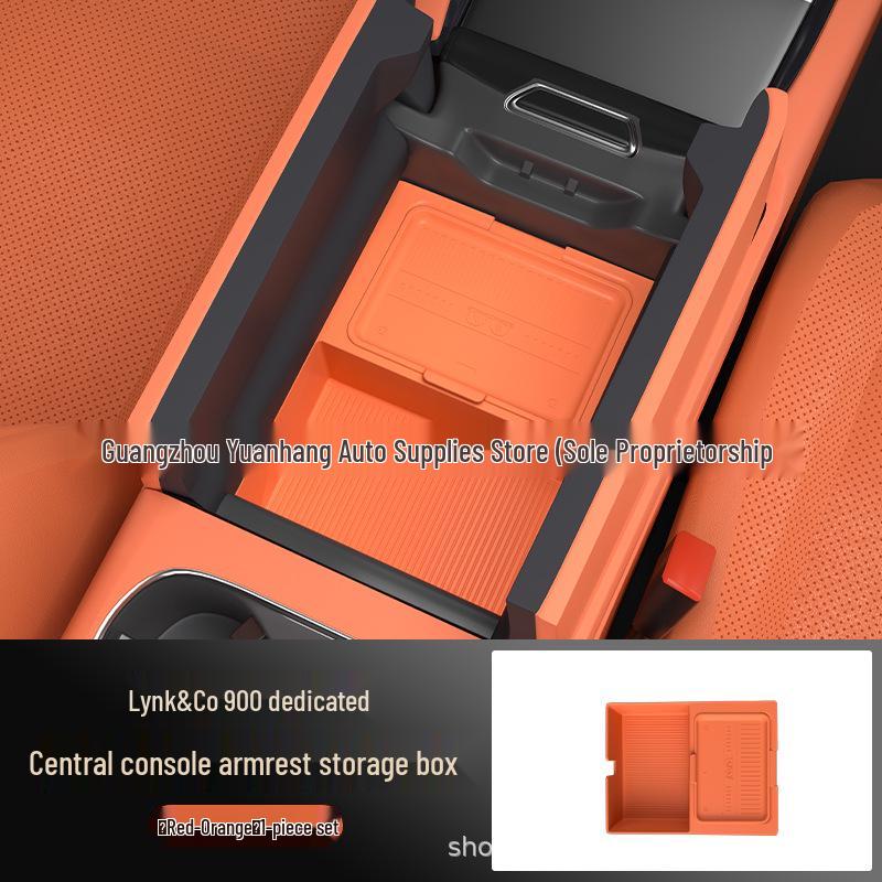 Compatible with Lynk & Co 900: Center Console Armrest Storage, Under-Console Storage, and Car Interior Accessories.