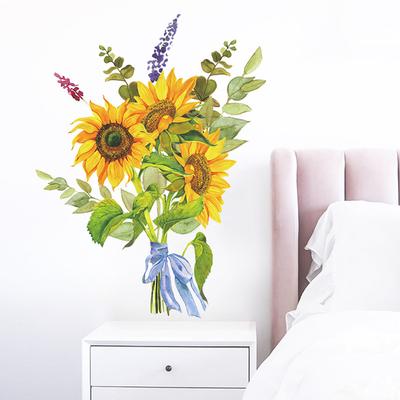 Sunflower Flower Wall Art Stickers Removable Vinyl Decal Home Decoration