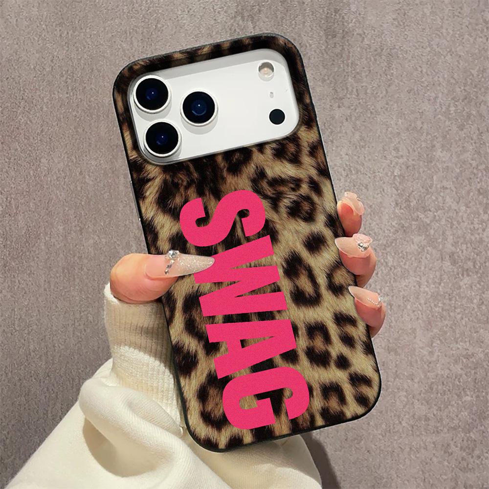 Phone Case For Samsung A53 A54 A55 S24 Ultra S25 Ultra S24 Fe A17 A26 Leopard Swag Text Anti Shock Soft Touch Cover