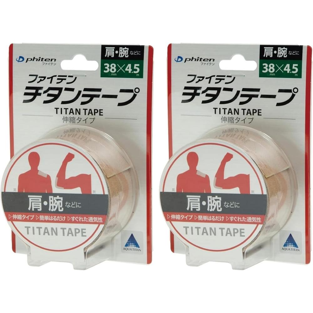 Phiten Titanium Tape Stretch Type 5.0cm 3.8cm 4.5m Neck Pain Shoulder Pain Back