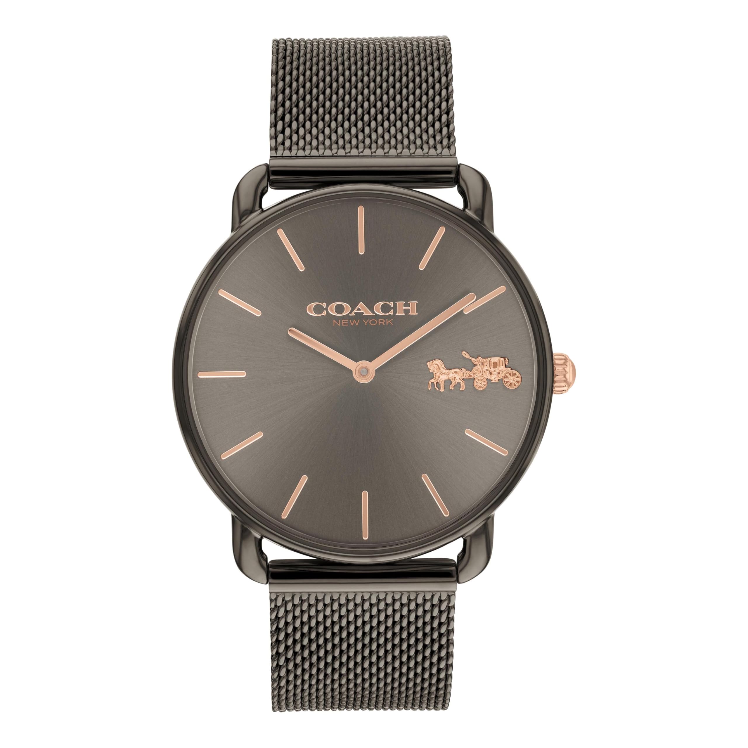 

[COACH] Coach Women s Watch, Authentic, 14504385 Elliott 36mm TT (Gray IP/RG) Gray Sunray Dial Mesh