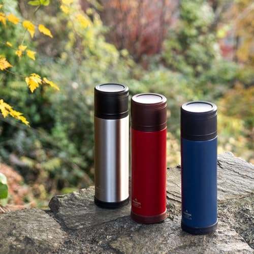 Atlas ATPBL-370NV Ultra-Insulated Stainless Steel Water Bottle, 370ml, Lightweight, with Insulated Cup, Perfect for Camping, Outdoor Activities, Mount