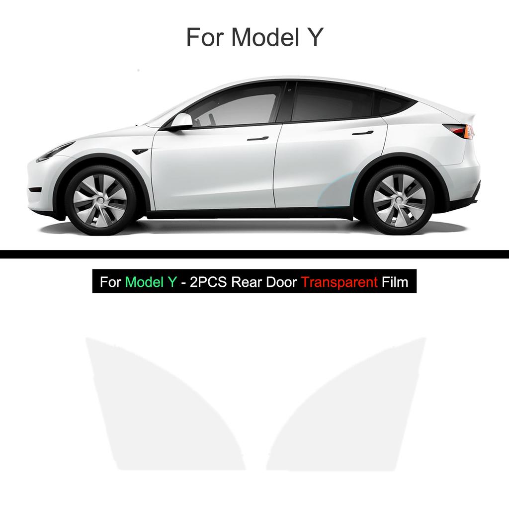 Black TPU Car Body Protective Film Invisible For Tesla Model 3/Y 2017-2025 Front Rear Door Extended Transparent Car Clothing Set