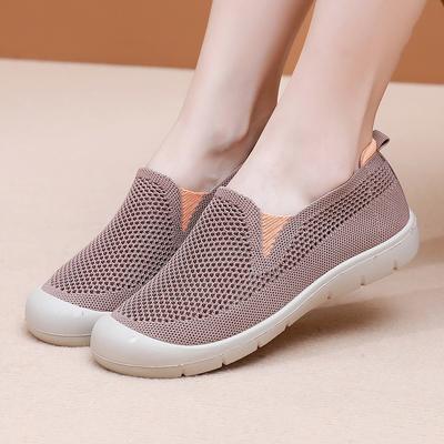 Shoes Women's Spring Summer New Mesh Breathable Single Shoes Women's Lightweight Soft Sole Comfortable Non-slip Wear-resistant Lazy Shoes