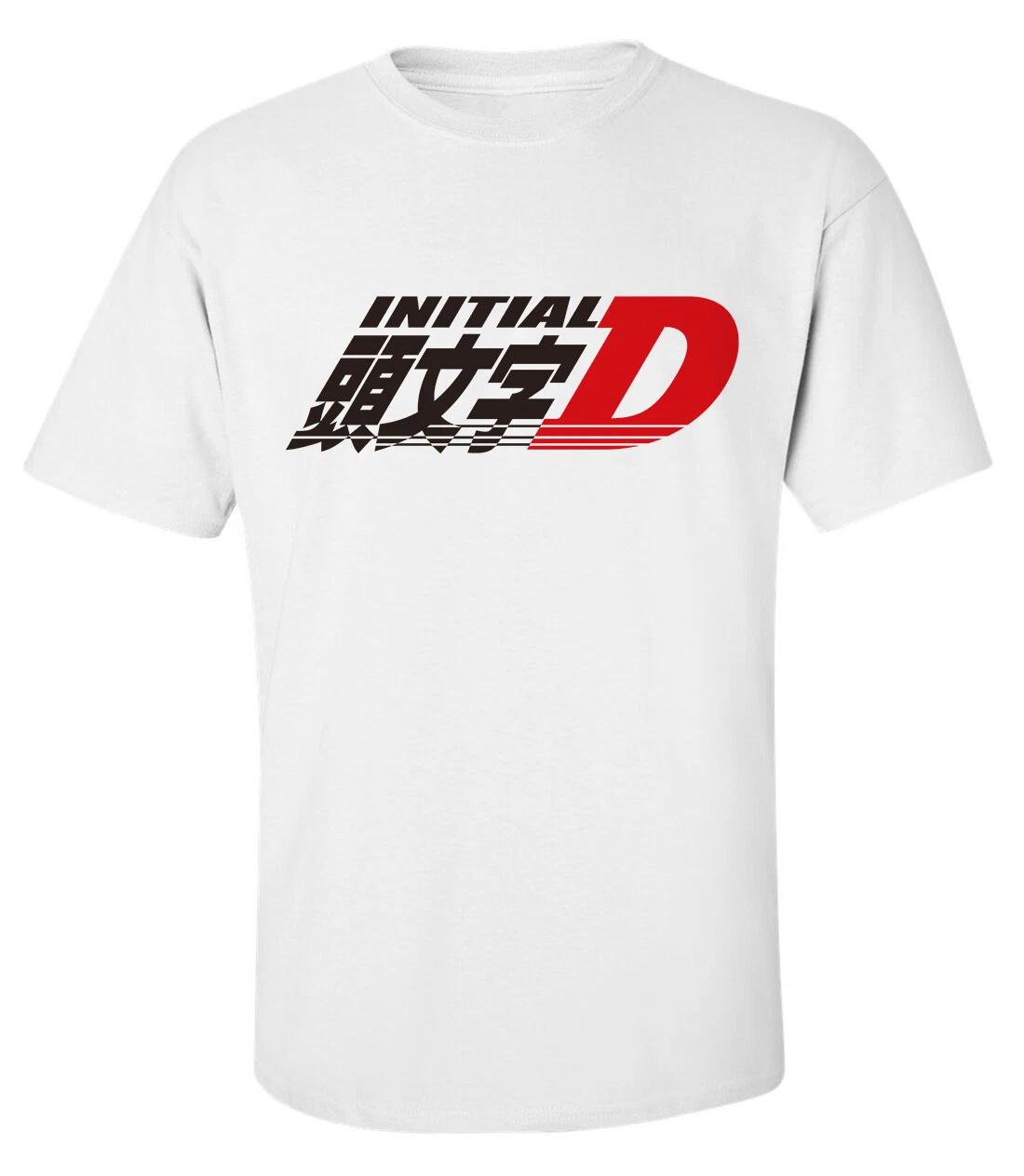 Initial D Anime Manga Logo Japanese Printed Cotton T-shirt Top Tee 150