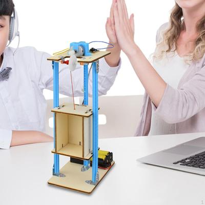 DIY Holzaufzug Spielzeug Schulprojekte Kinder Wissenschaftsexperimentierkasten Entwickelt Intelligenz Pädagogisch
