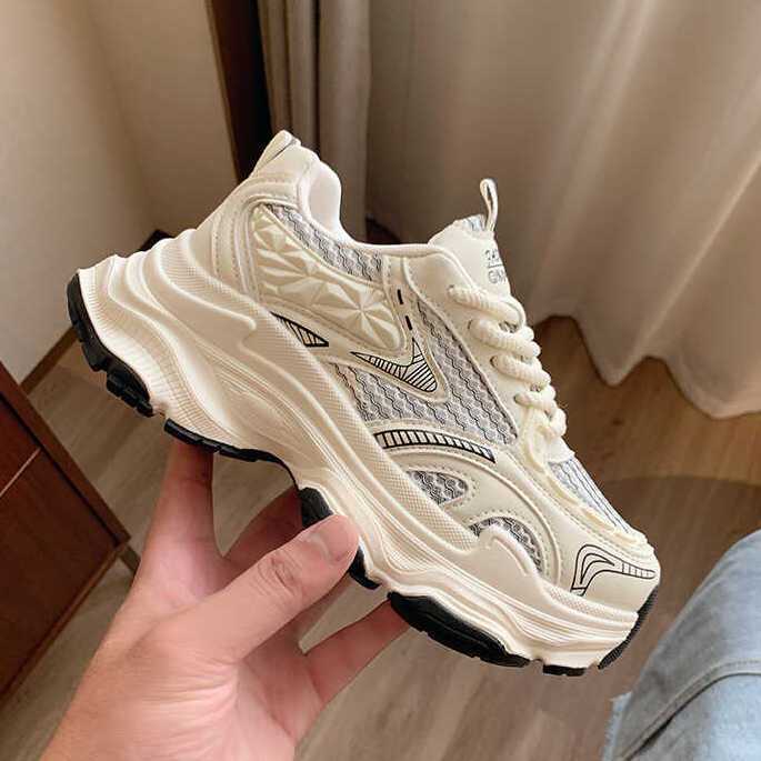

Platform shoes women s heightening women s dad shoes new spring and autumn mesh casual shoes sports shoes 40 красный