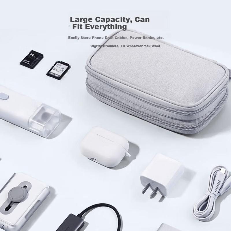 Banzheni Digital Data Cable Storage Bag, Portable Travel Charger, Hard Drive, Headphones, Mouse, Power Bank Accessories Storage Pouch