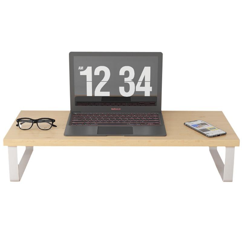 Wooden Computer Height Stand for Office Dormitory Laptops Desktop Computer Stand Office Accessories Storage Rack Home Garden
