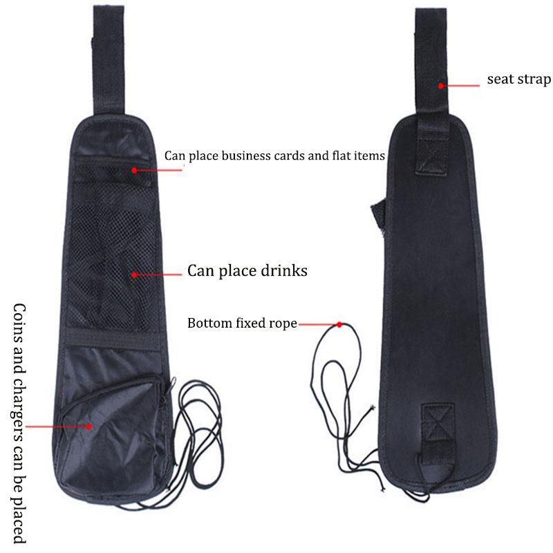 Car Seat Organizer Auto Seat Side Storage Hanging Bag Multi-Pocket Drink Holder Mesh Pocket Car Styling Organizer