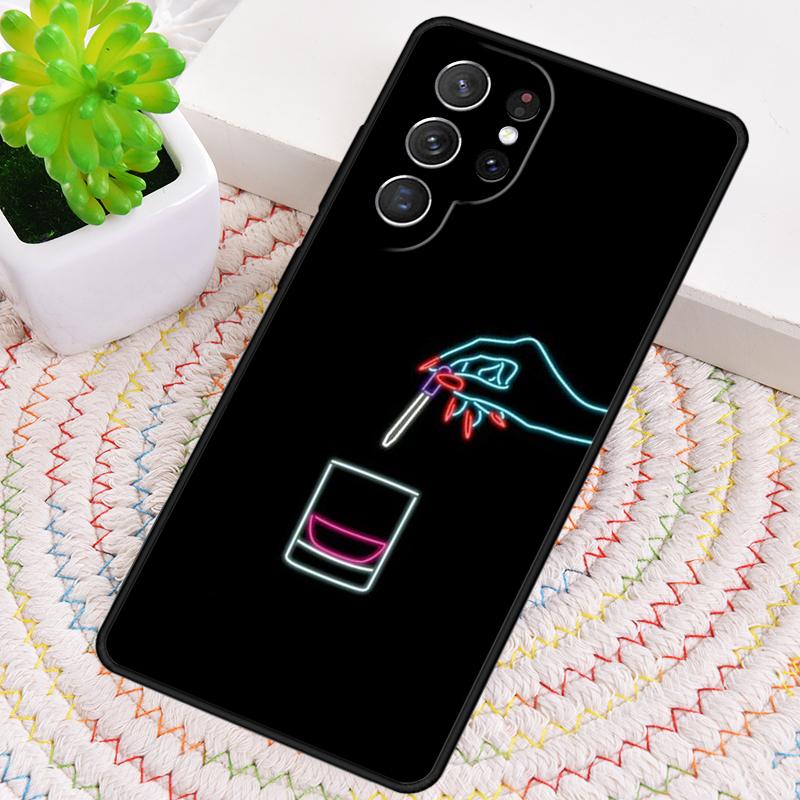 Neon Light Silicone Phone Case For Samsung Galaxy note 10 pro S26 S25 S24 S23 S22 S21 Plus S25Ultra Capa Cover