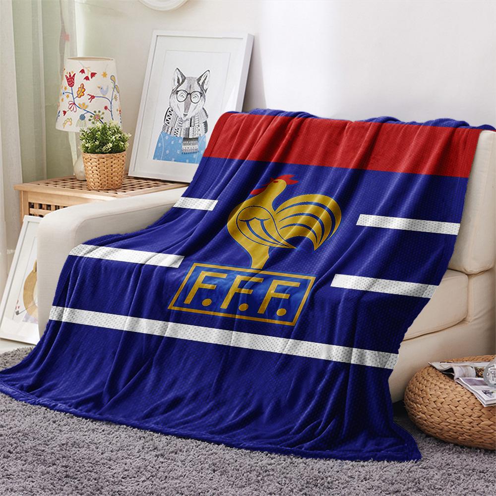 France National Football Team Flannel Blanket, High Quality Comfortable for All Seasons, Home Decor, Warmth and Comfort